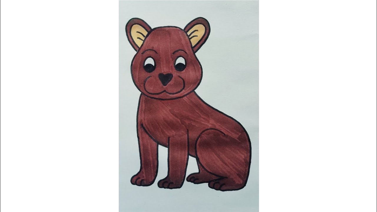 Easy Drawing of a Bear || Learn How to Draw a Bear || Kids Drawing ||