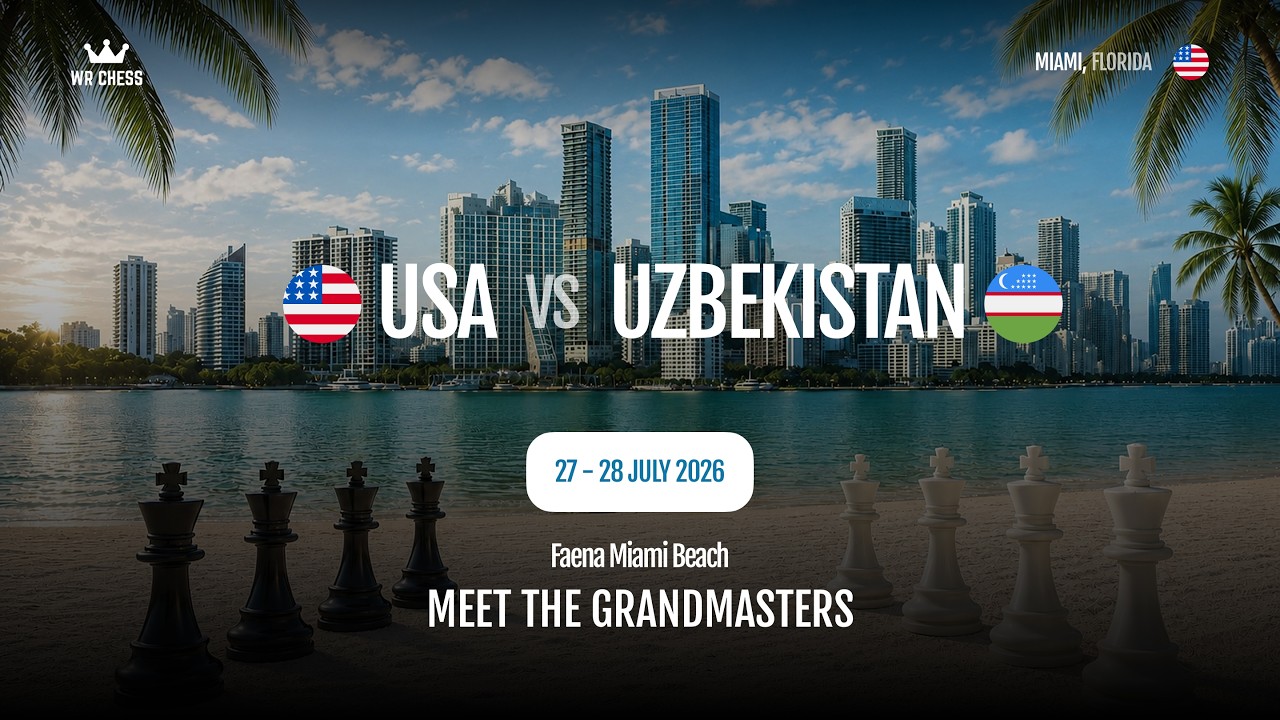WR Chess Rapid & Blitz Miami: USA vs Uzbekistan