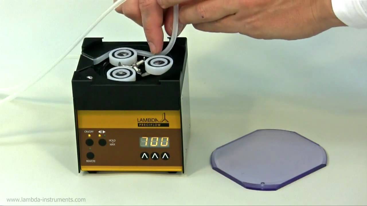 Peristaltic pumps LAMBDA: Tubing insertion