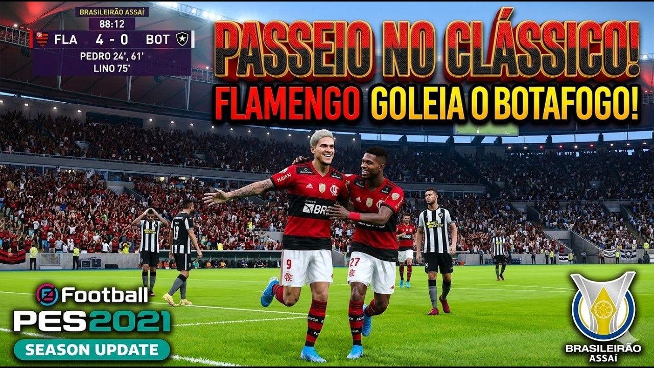 BOTAFOGO X FLAMENGO AO VIVO COM IMAGENS | AO VIVO EM FULL HD | GAMEPLAY PES 21