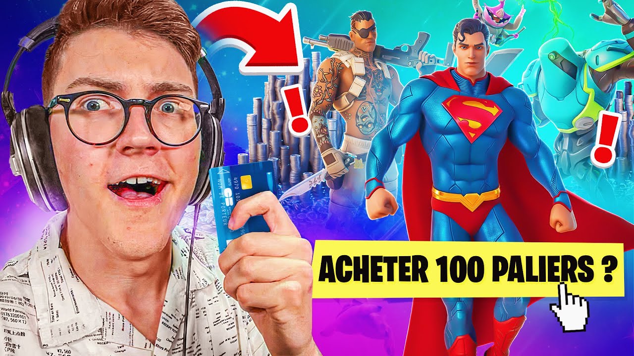 JEANFILS VOLE mes V-BUCKS pour ACHETER les 100 PALIERS du PASSE de COMBAT !