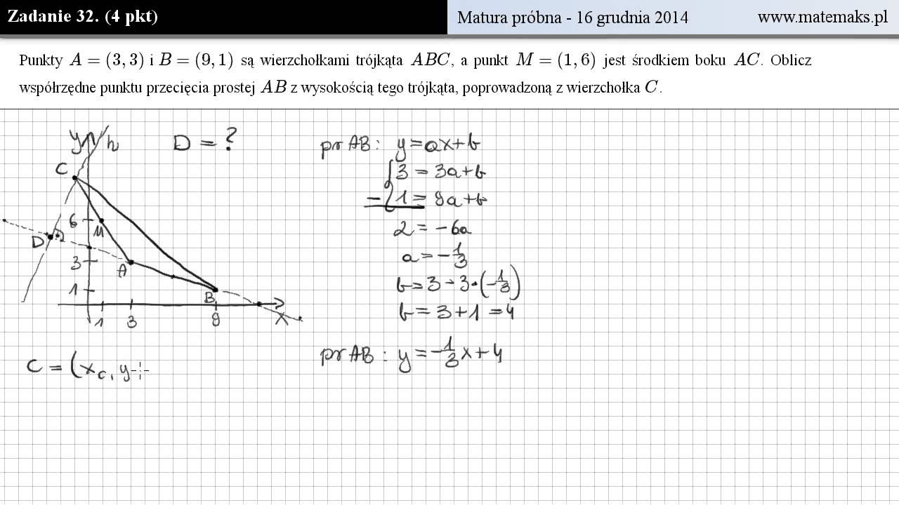 Zadanie 32 - matura próbna - grudzień 2014