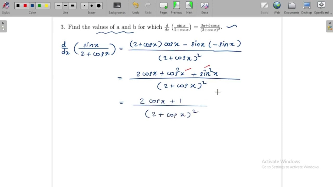Practice easy for Differentiation 5 Questions 