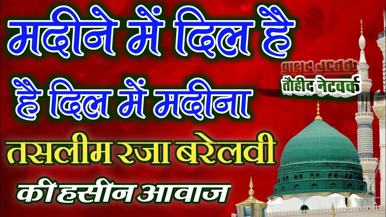 Madine Me Dil Hai Hai Dil Me Madina Mere Zindagi Ka Qarina Alag Hai Naat By Tasleem Raza Bareilvi