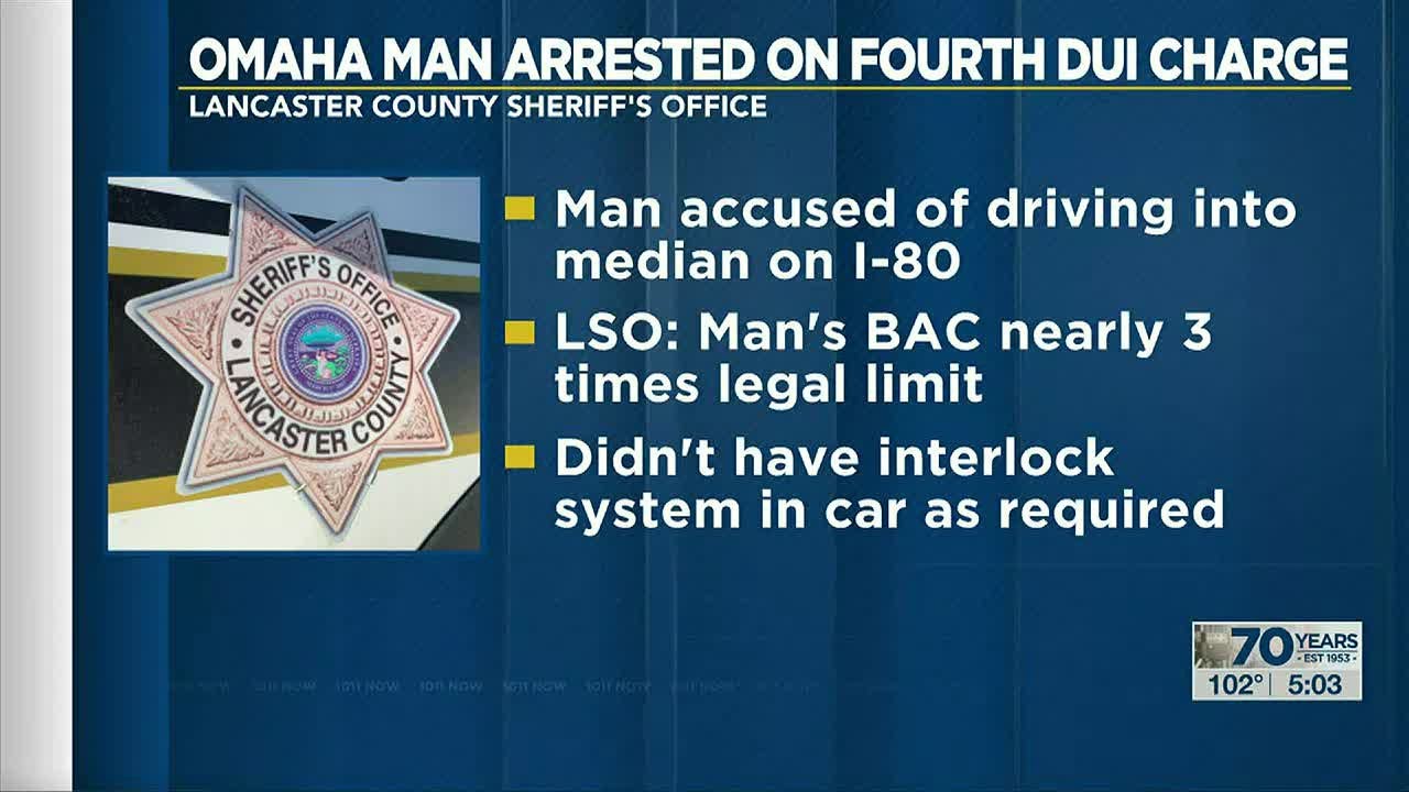 Omaha man arrested on fourth DUI charge