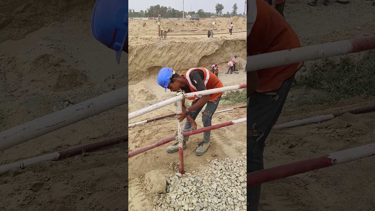 installation hard barricade on excavation site 😱😱😱😱😱🤣🤣