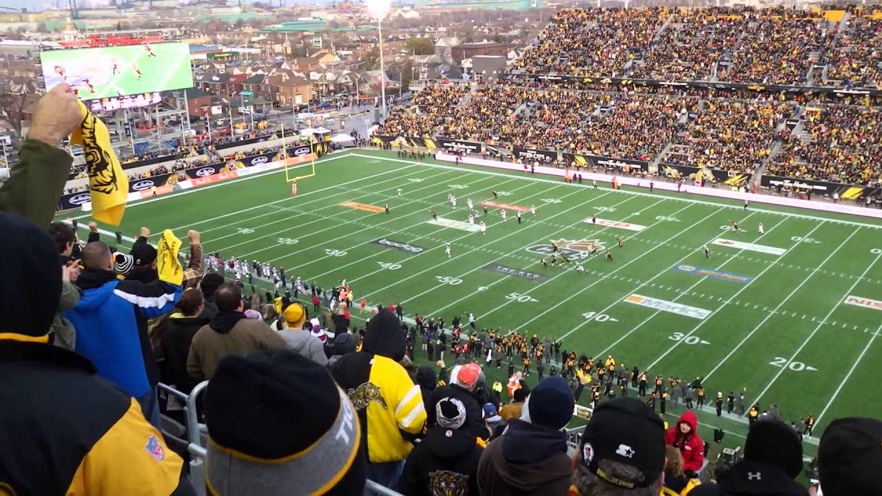 Loud crowd at Tim Horton's Field