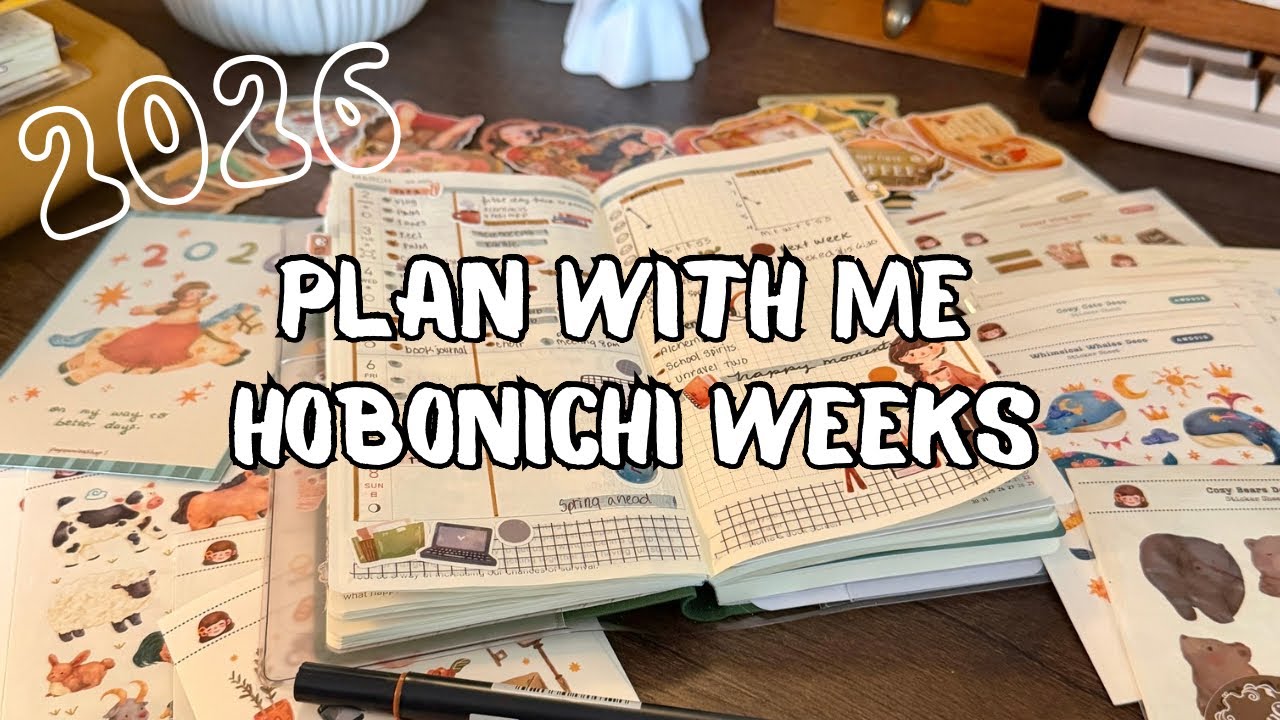 Планируйте вместе со мной | Hobonichi Weeks | Новые стикеры