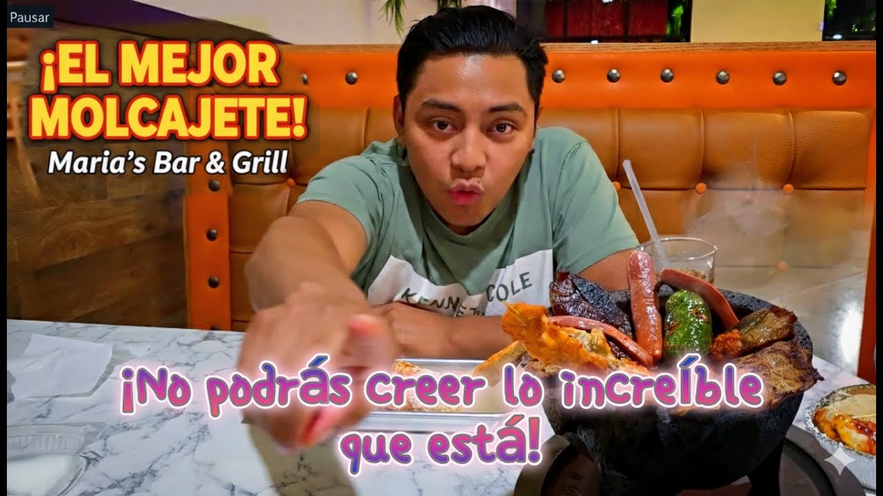 Molcajete, fajitas y elote loco en María’s Bar & Grill 😍