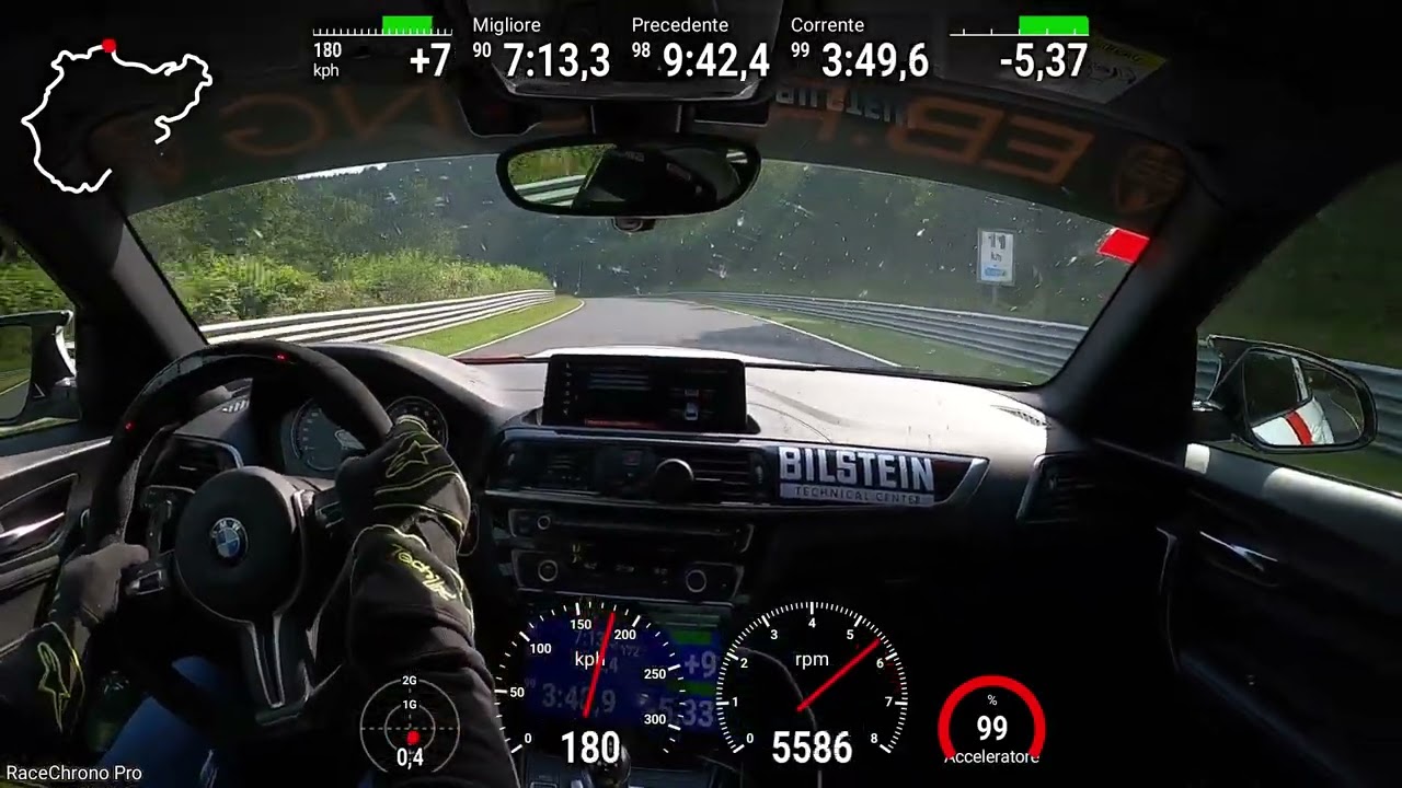 BMW M2 Competition Nürburgring Nordschleife 7:04BTG - 7:28 Full Lap - Yokohama A052 (40%)
