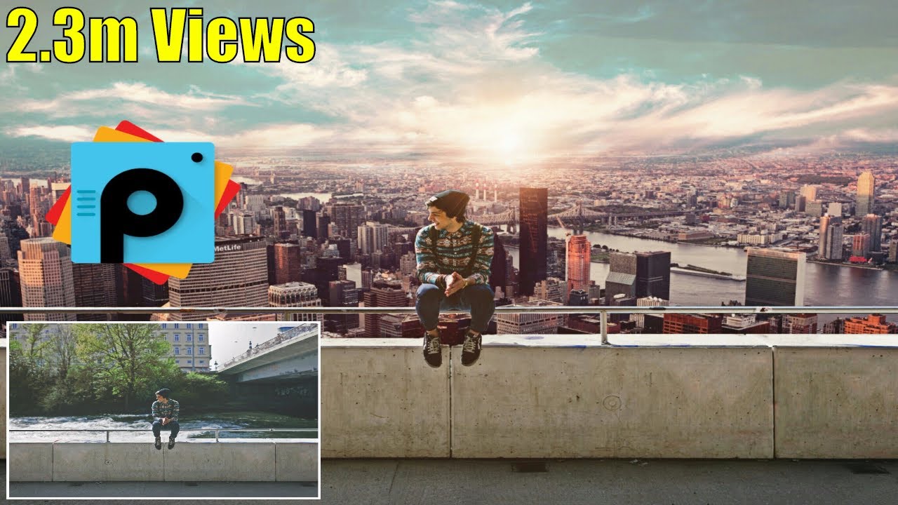 PicsArt Editing Tutorial | Alone Boy Sitting on Wall Photo Manipulation | PicsArt Best Editing
