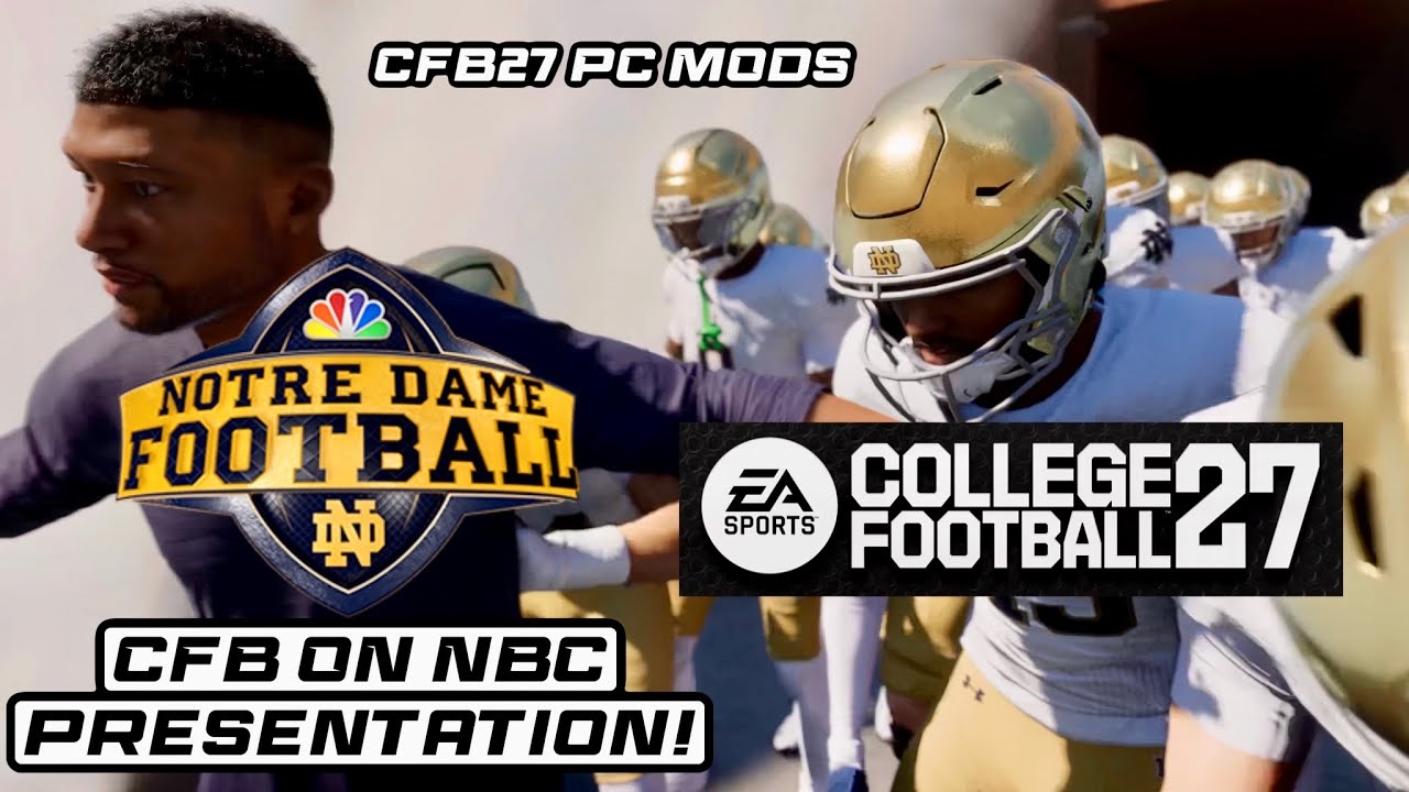 Геймплей с модами для College Football 27 на ПК | Мод на предматчевую и перерывную презентацию CF...