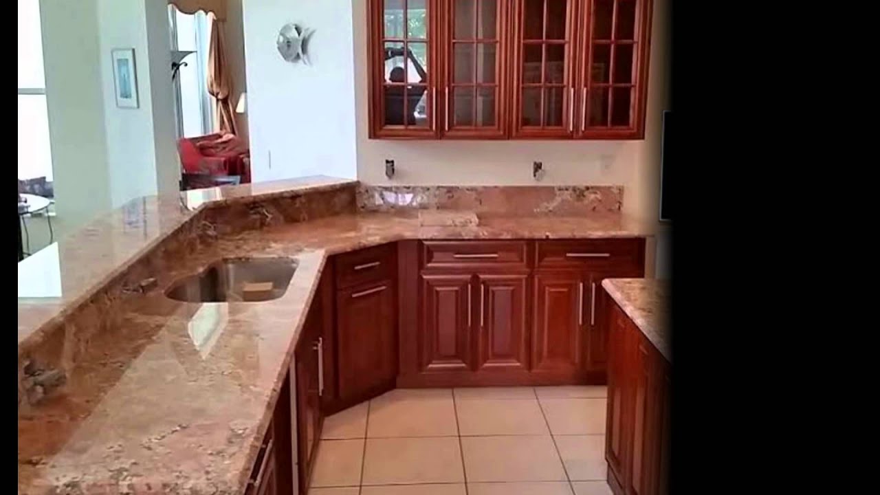 Coffee cherry Kitchen Cabinets with Juliano Florence Bordeaux Granite