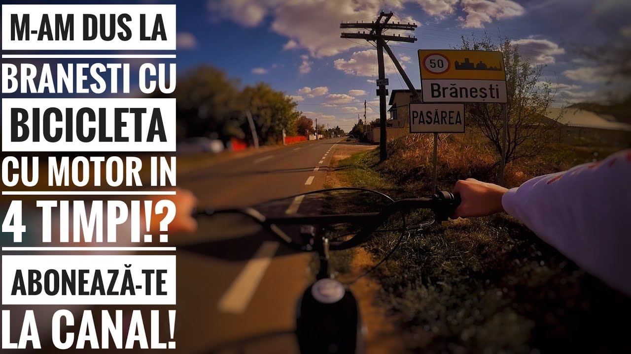 LA BRANESTI cu BICICLETA cu MOTOR! ABONEAZA-TE!