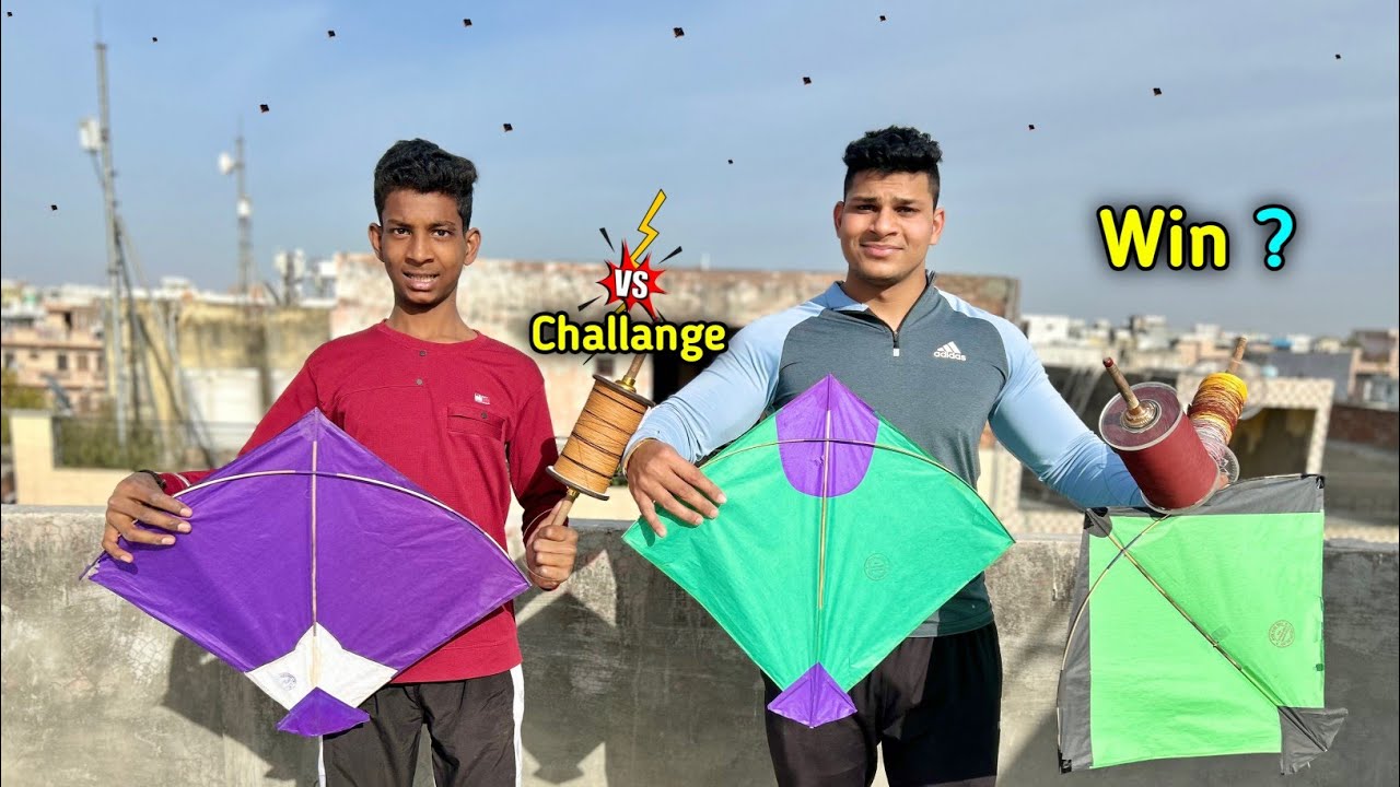 Kite Fighting Match on Rooftop | Kite Cutting | Kite Flying