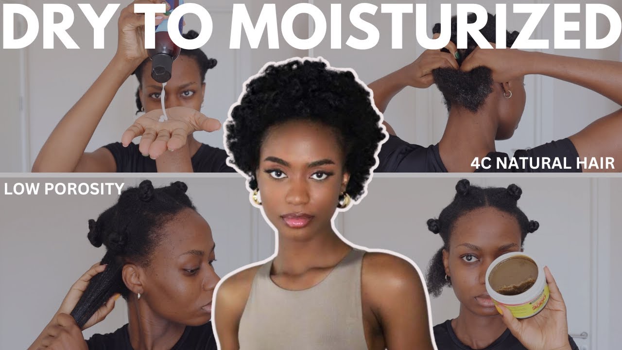 MOISTURIZING ROUTINE FOR MY LOW POROSITY 4C NATURAL HAIR | HOW I MOISTURIZE AFTER WASH DAY