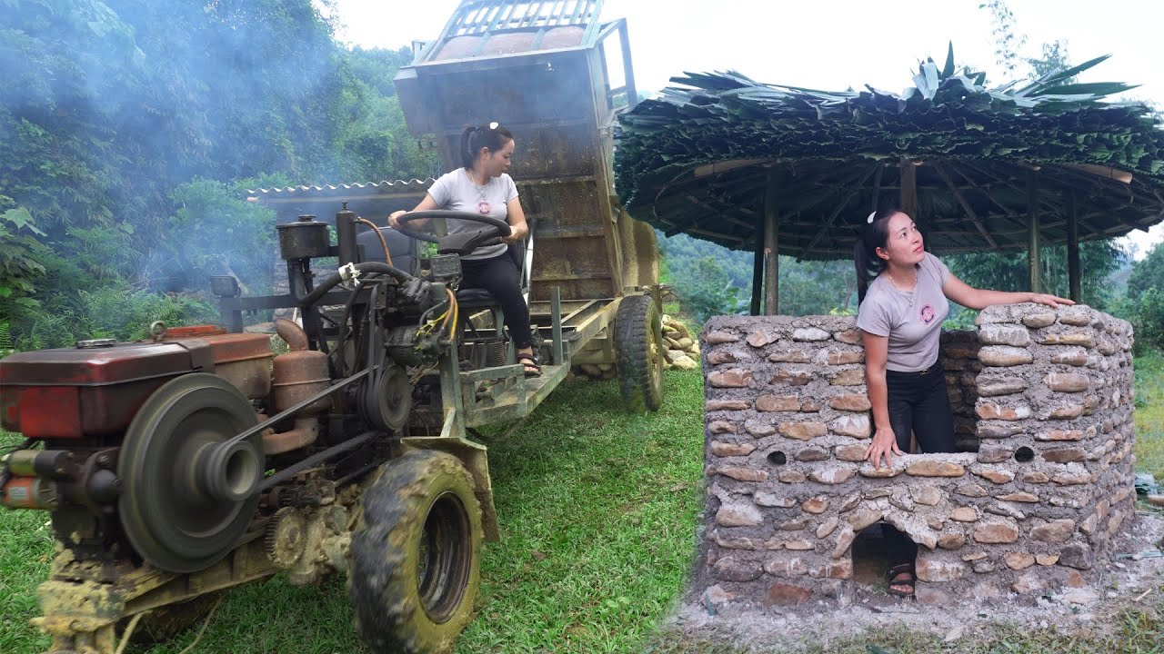 Building Chicken House With Cement With Many Stone, Transporting Stones By Truck - Daily Farm