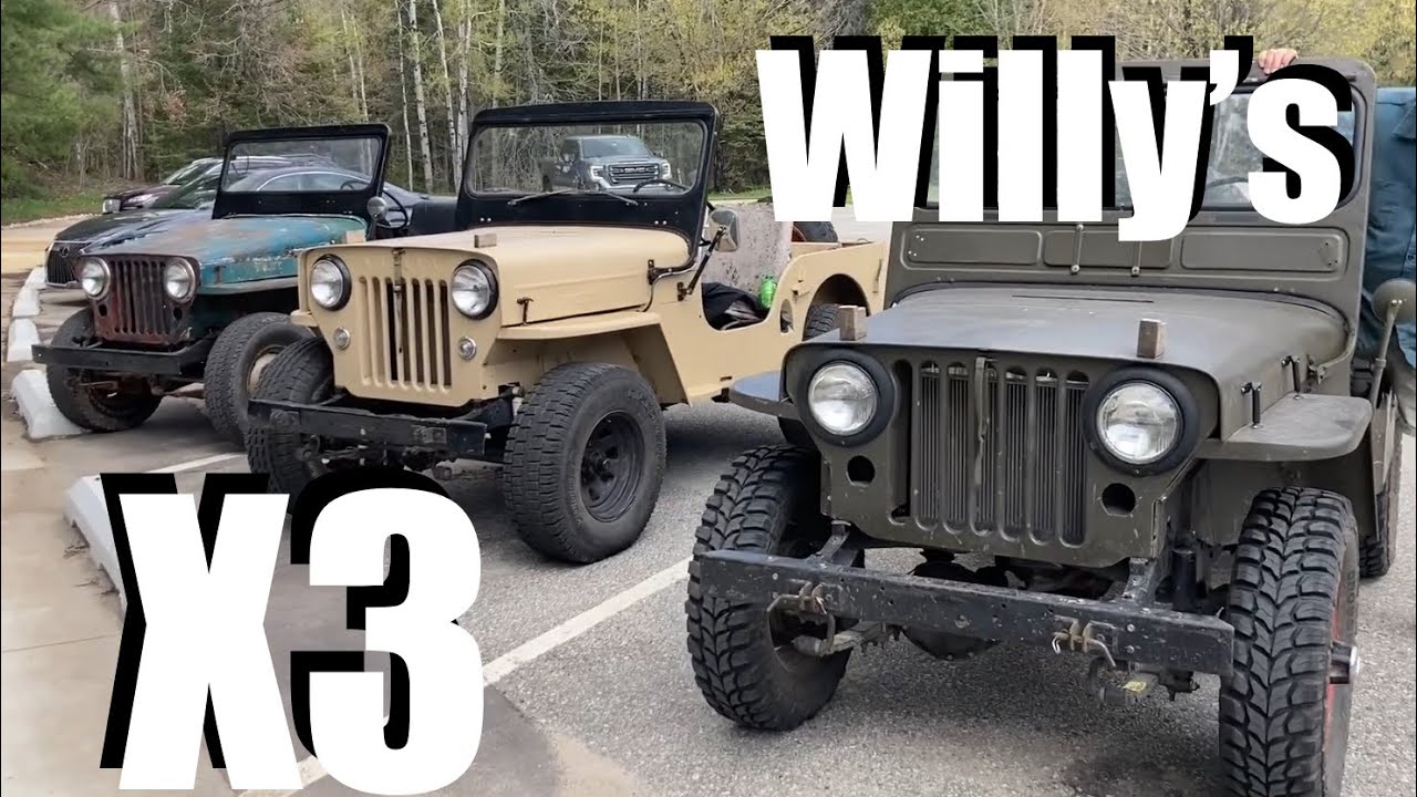 3 Willy’s Jeeps in Paradise! Off-roading in the upper peninsula.