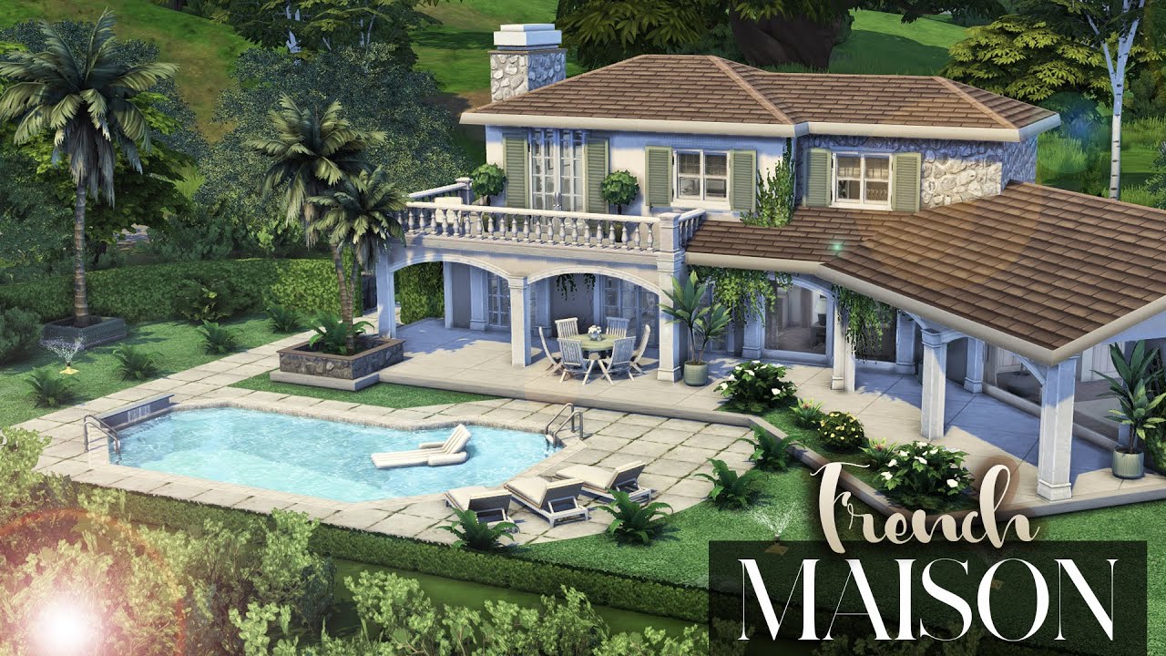 FRENCH VILLA | 3 Bdr + 3 Bth French Country Style Home | The Sims 4: Speed Build