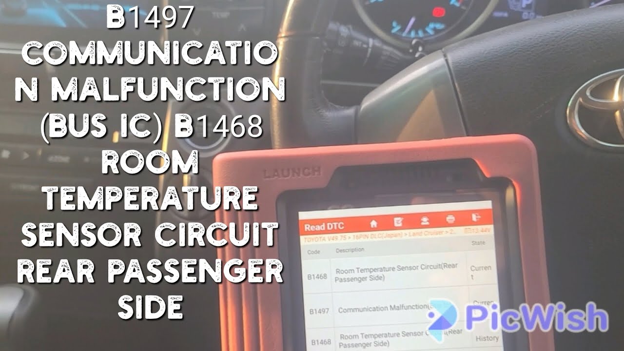 B1497 Communication Malfunction (Bus Ic) B1468 Room Temperature sensor circuit Rear passanger side