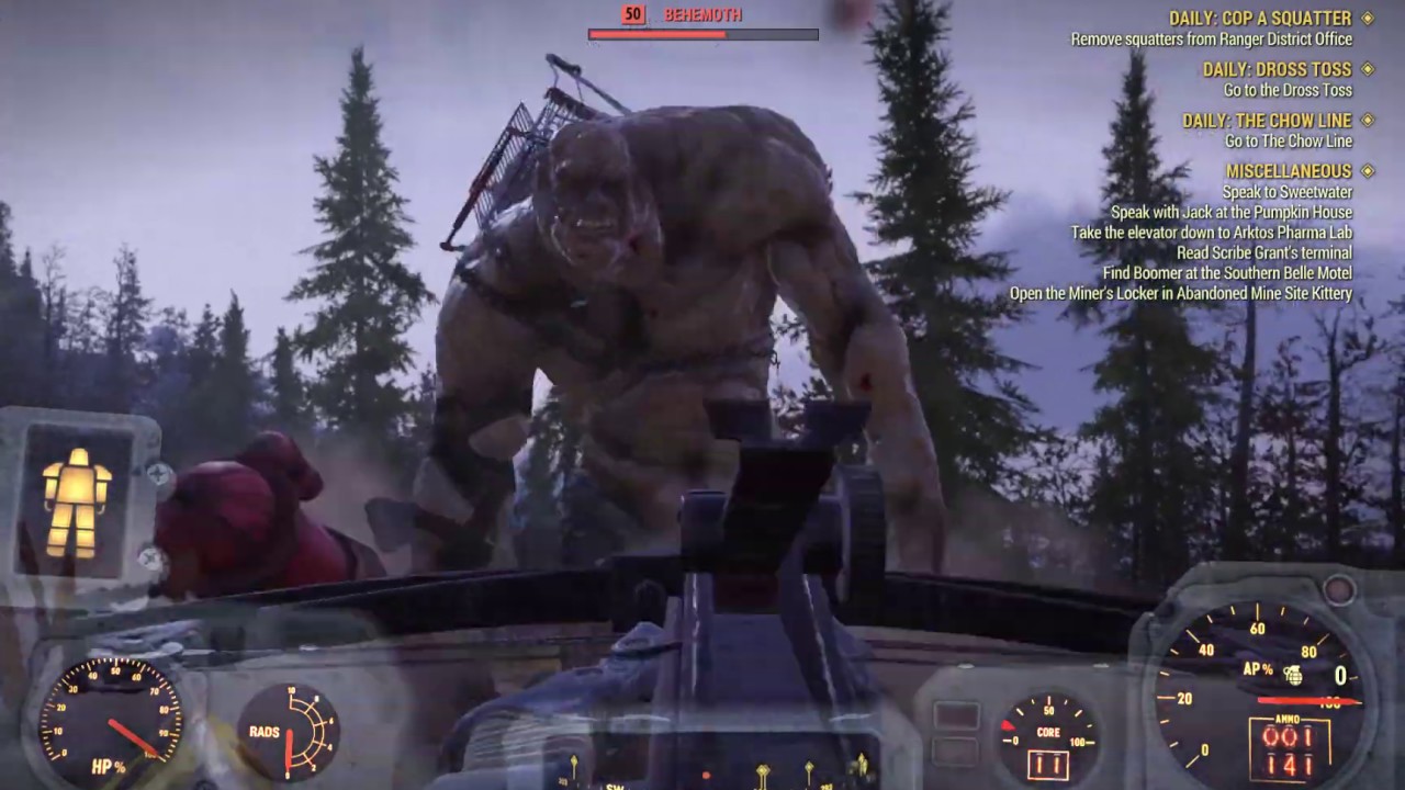 Anti Armor and Two Shot AA vs TS Fallout 76 Behemoth
