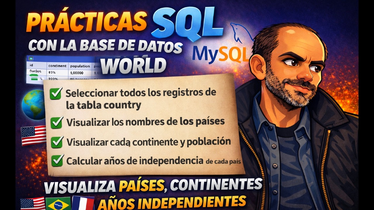 Aprende SQL con MySQL 🚀 Prácticas reales usando la base de datos World