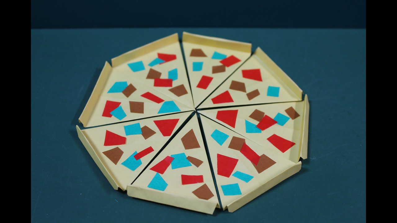 折り紙「ピザ」の折り方Origami 