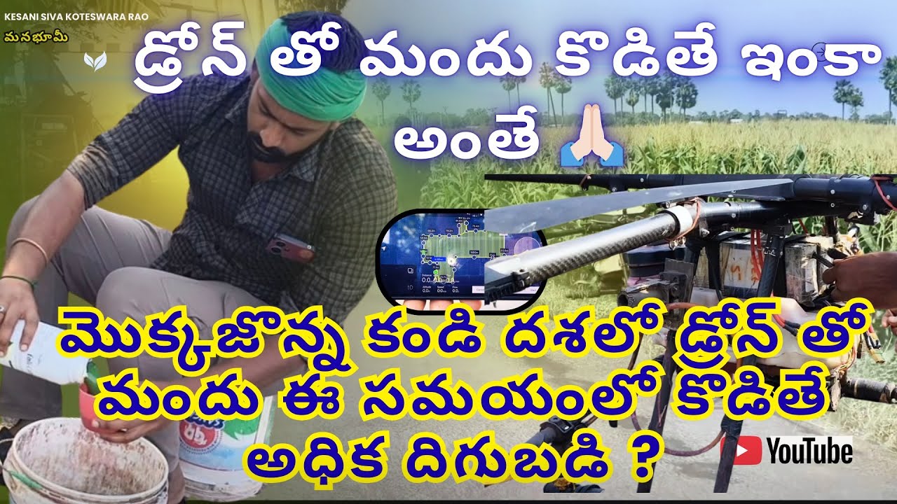 మొక్కజొన్న కండి దశలో Drone Spray | 1 Acre ₹300 లో పూర్తి స్ప్రే #manabhoomii 