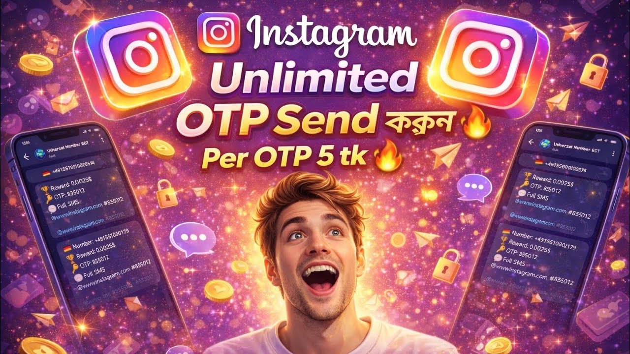 Unlimited Instagram account OTP Send 🔥|Instagram OTP method 🔥