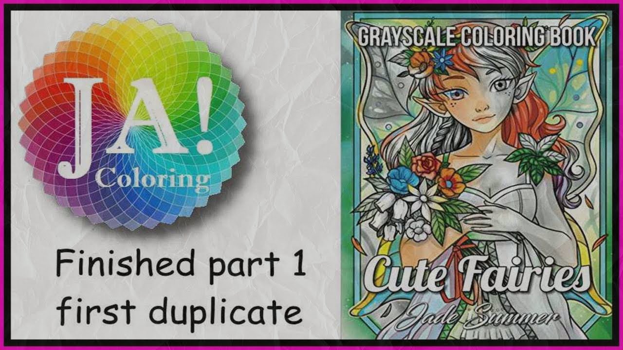 Cute Fairies Grayscale by Jade Summer | finished part one / first duplicate