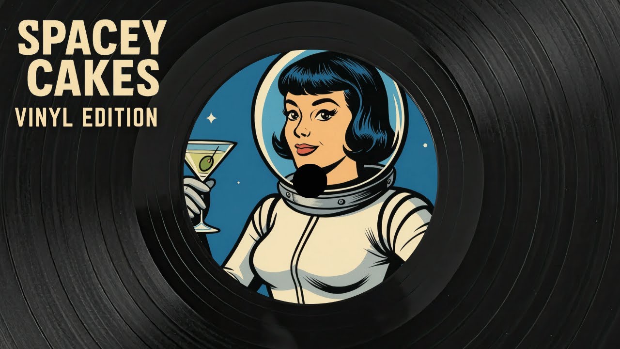🪐 Spacey Cakes Vinyl Edition | Vintage Lounge Background Music • Space-Age Jazz & Cocktail Hour