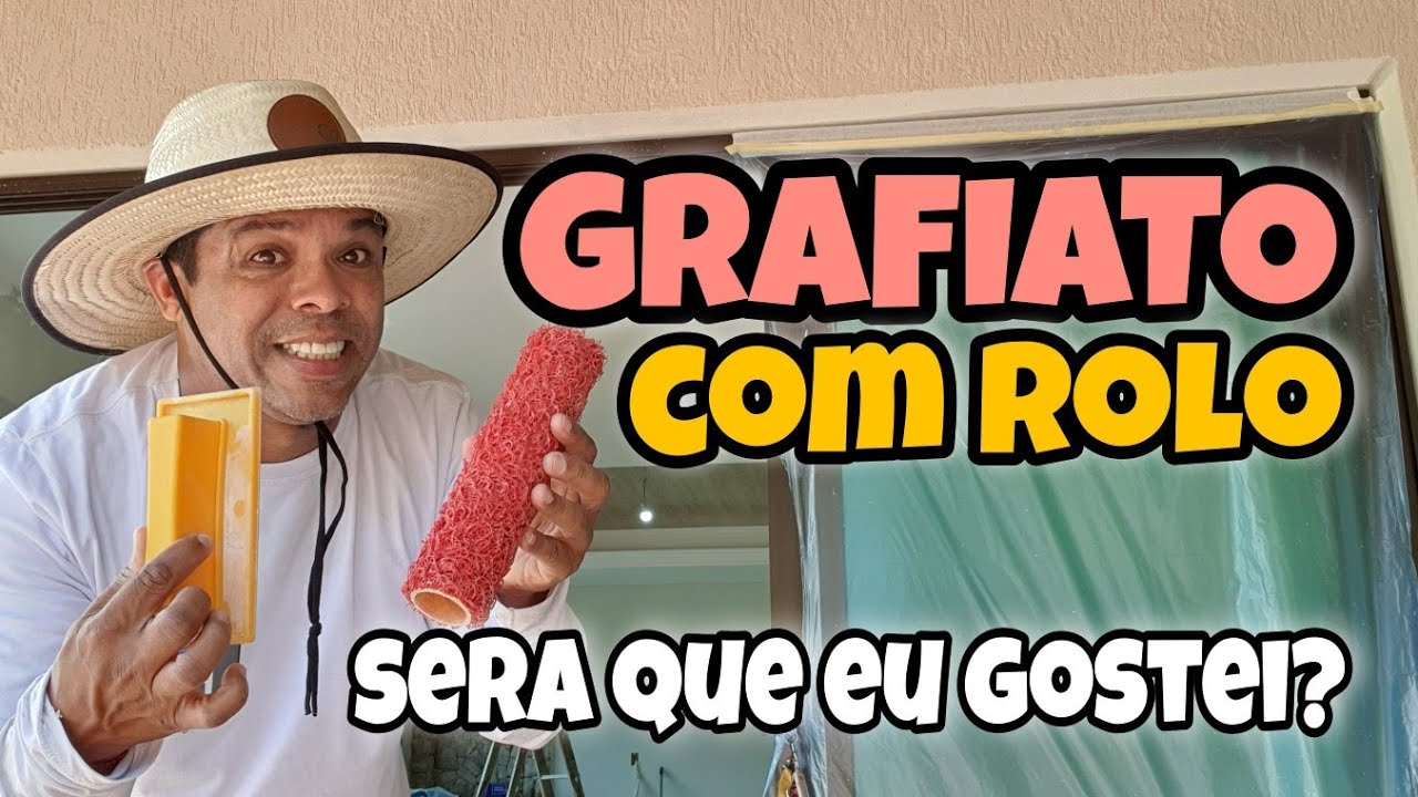 Como aplicar GRAFIATO com rolo de textura!