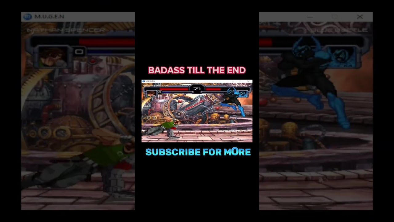Nathan Spencer vs Blue Beetle CRAZY MUGEN FIGHT!! Marvel vs DC Epic Battle Tribute #mugenfights