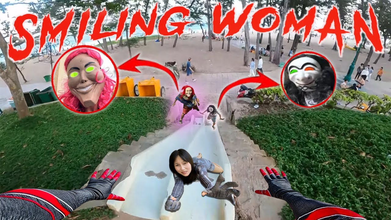 SPIDER-MAN PARKOUR Vs SMILING WOMAN ESCAPE REAL LIFE 32.0 | Parkour POV Horror Movie