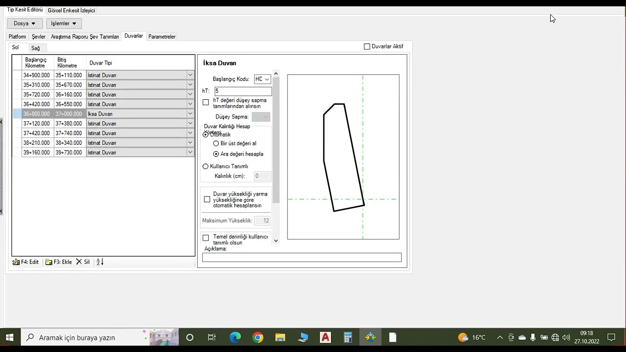 Netcad'te İstinat ve İksa Duvarı Tanımları Nasıl yapılır?