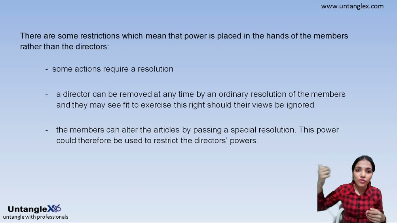 Power and Authority of directors - LAW ACCA LW - Untanglex