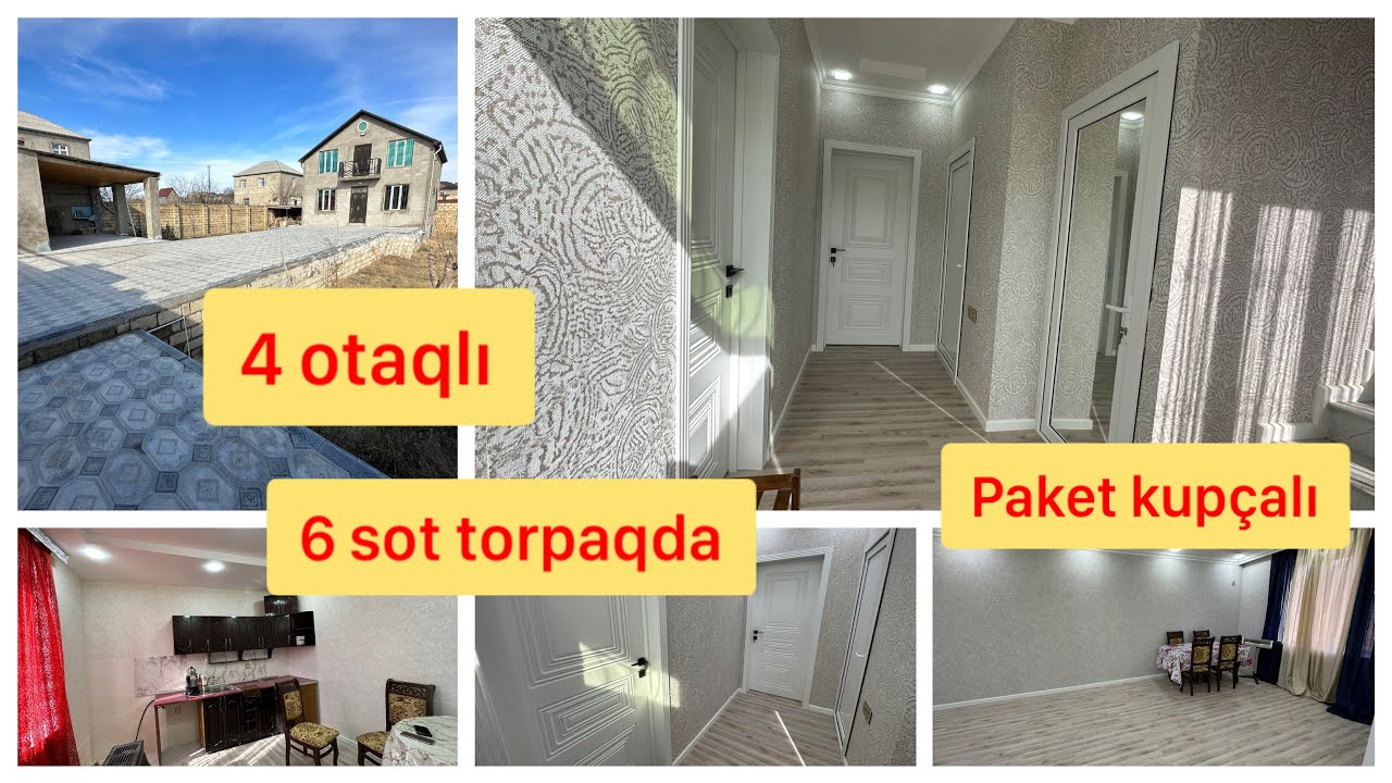 6 sot torpaqda Saray qəsəbəsində Paket kupçalı həyət Evi təcili satılır. 85000 manat. 0508740416