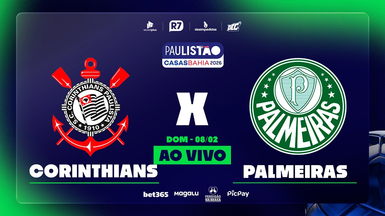 Corinthians x Palmeiras | Paulist&atilde;o 2026 na RECORD