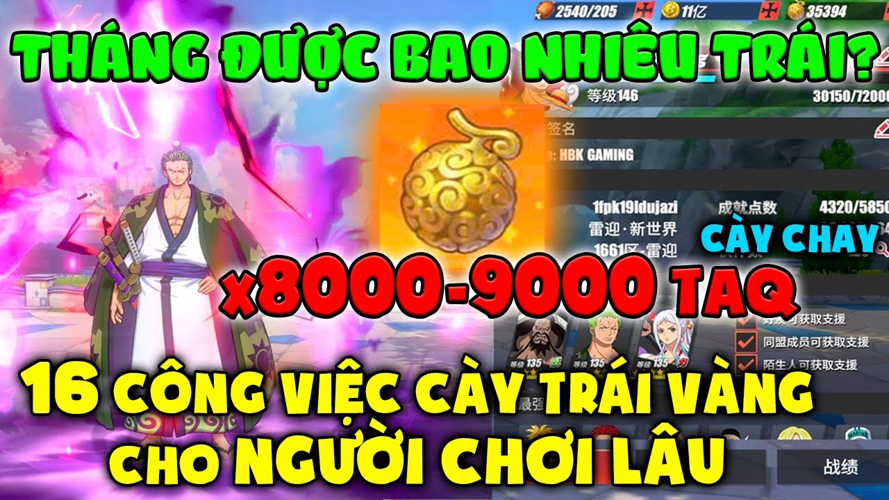 Tổng Hợp Tất Cả Các Cách CÀY TRÁI VÀNG Cho TÂN THỦ và NGƯỜI CHƠI LÂU - One Piece Fighting Path