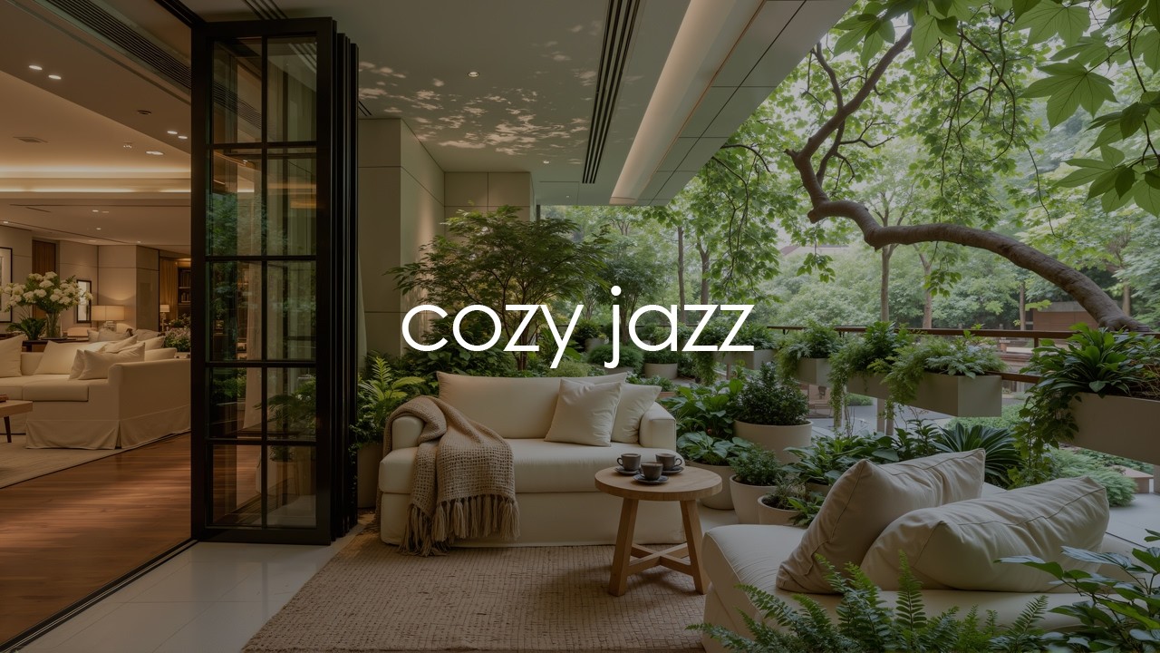 Autumn Morning Jazz In A Cozy Garden Lounge | Gentle Piano Music For Focus & Stress Relief Today