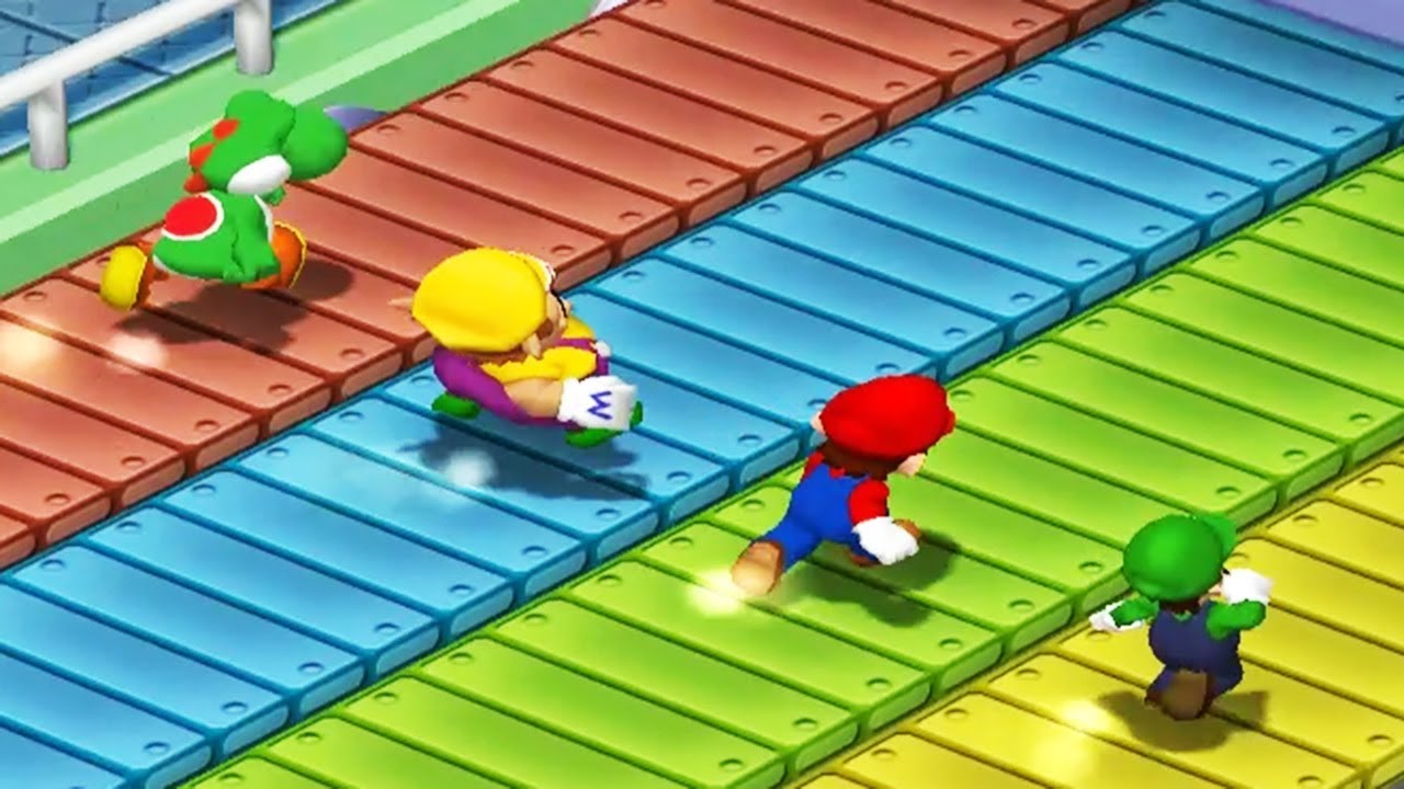 Mario Party 7 All Mini Games - Yoshi Vs Wario Vs Mario Vs Luigi (Master Difficulty)