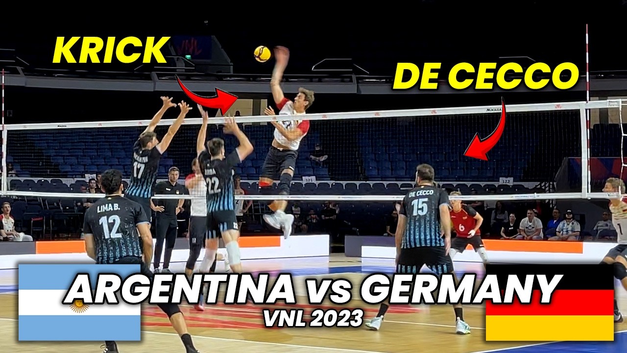 Argentina vs Germany | Tobias Krick vs Luciano de Cecco | (VNL 2023)