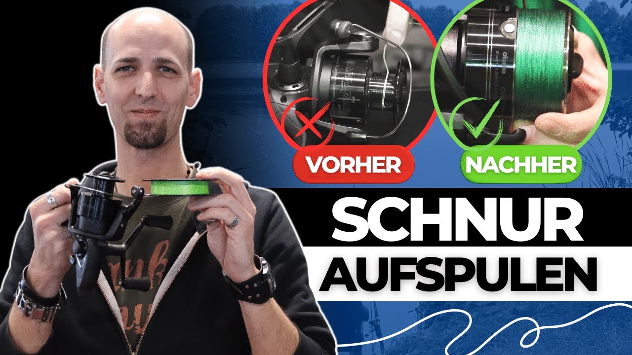 Angelschnur aufspulen: So wickelt man Schnur auf die Rolle! 👍🏼 nf77-Angelschule #06