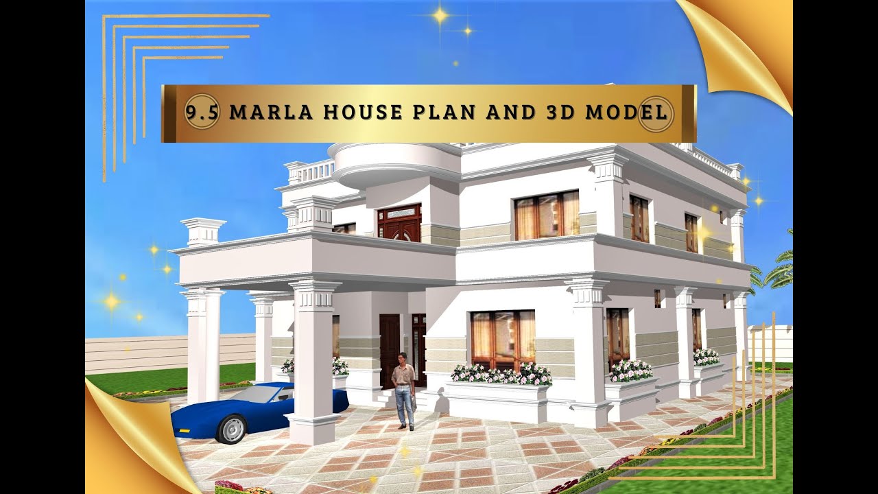 9.5 marla house plan and 3d model#3ddesign #30x50kagharkanaksha #architecture #3dmodel
