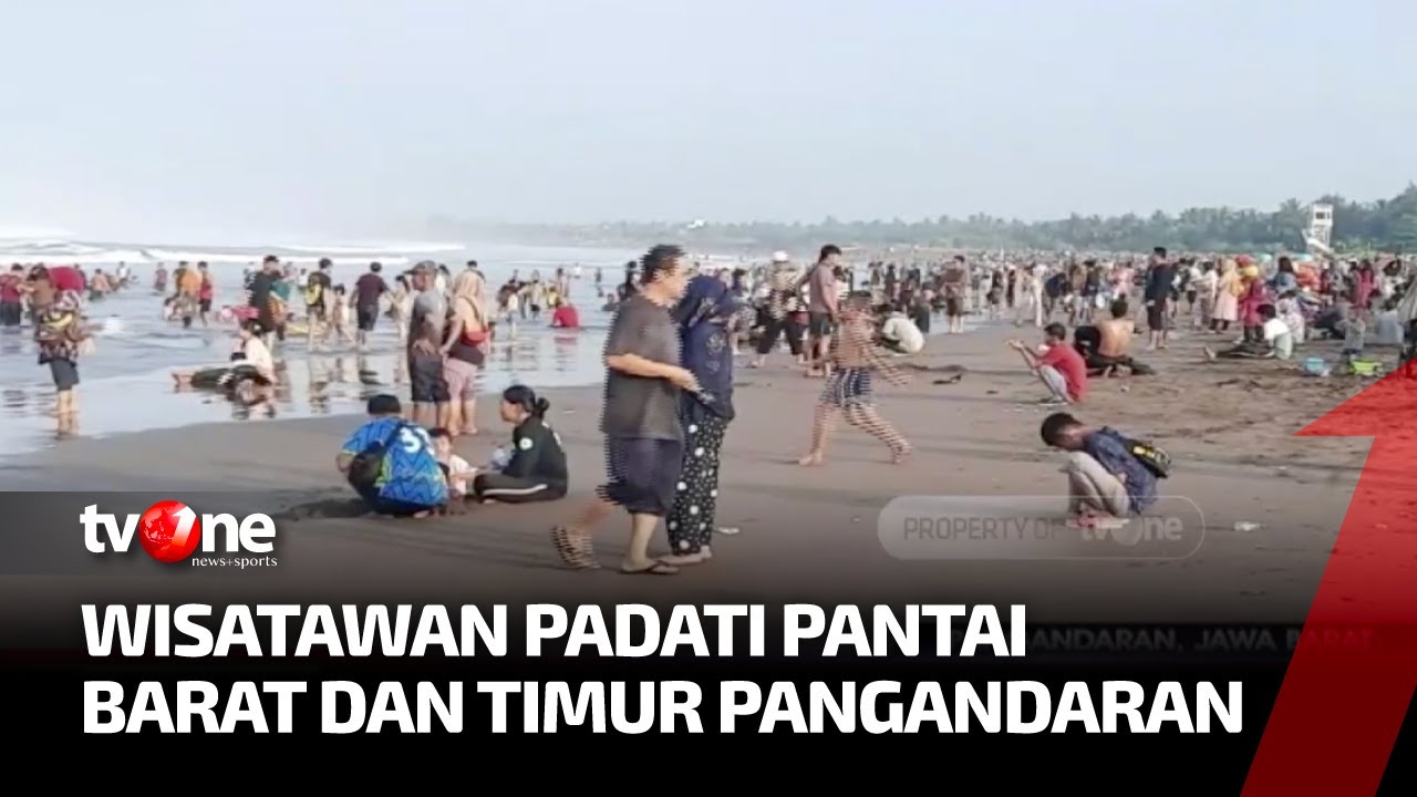 Pantai Barat & Timur pangandaran Penuh Dijajaki Pengunjung | Kabar Utama tvOne