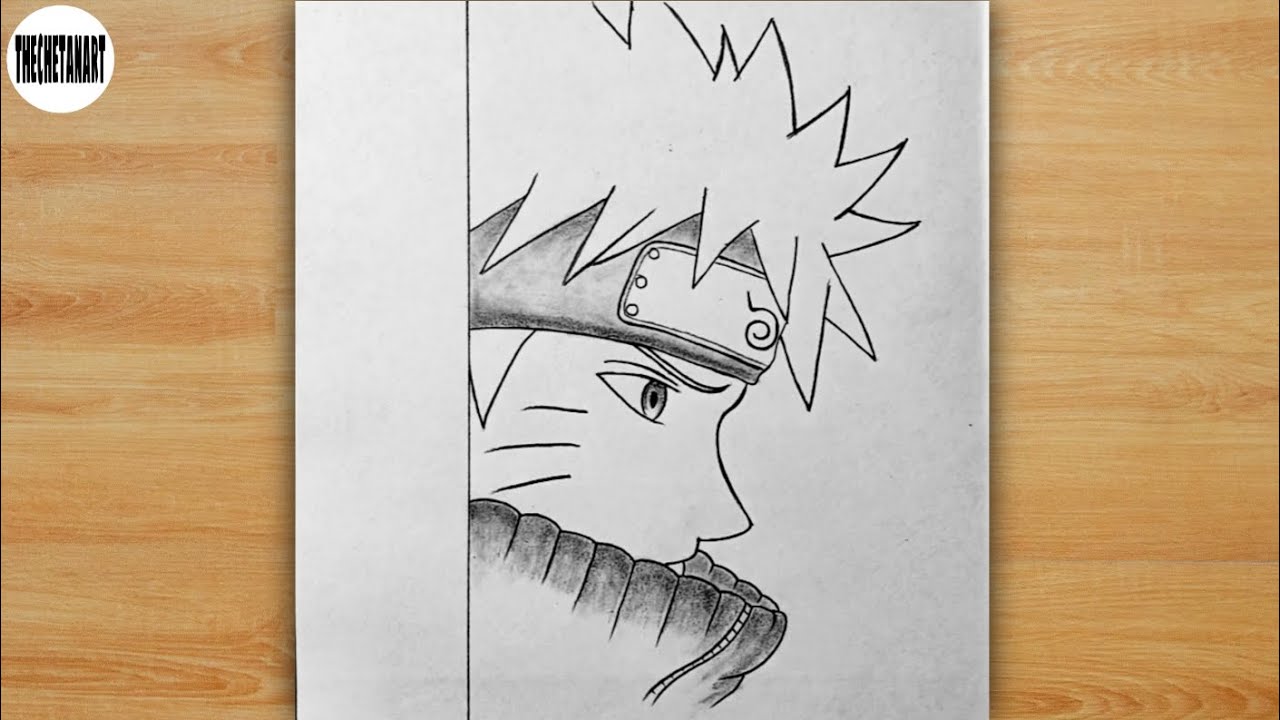 How to Draw Naruto Side Face Step by Step | Easy Pencil Sketch