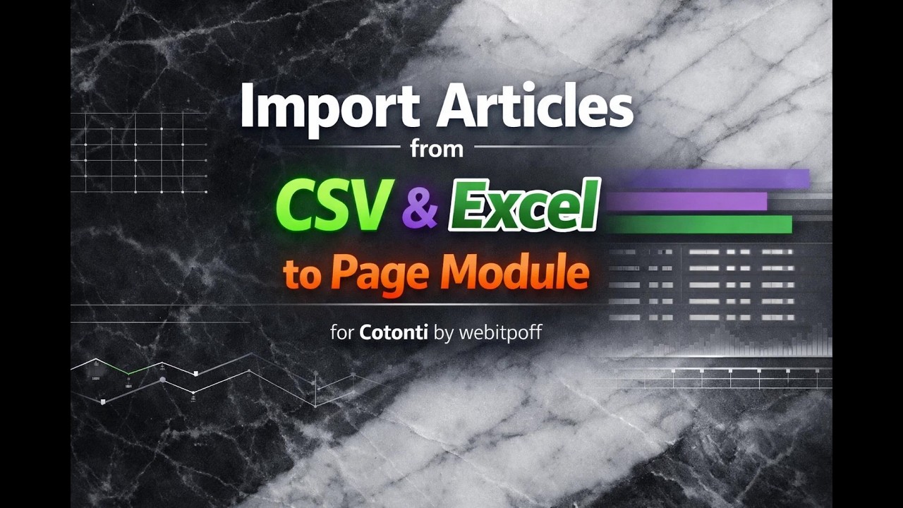 Import from CSV Excel articles to Page Module Cotonti CMF