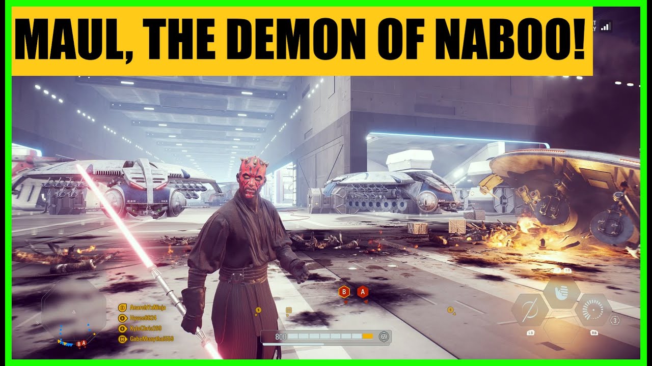 Darth Maul going on a clone killing spree on Theed! Star Wars Battlefront 2
