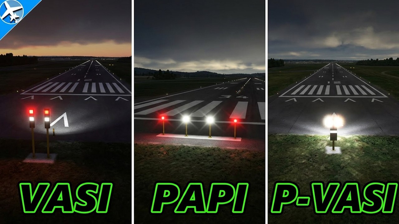 Visual Glide Slope Indicators (VGSI) - PAPI, VASI, P-VASI (What is the Difference?)