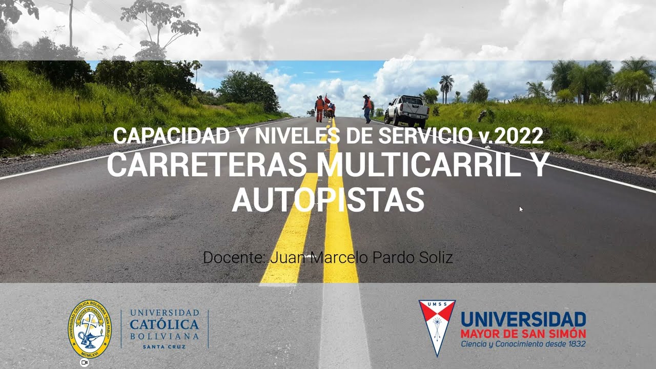 Nivel de Servicio (LOS) carretera multicarril (HCM, 2.022)